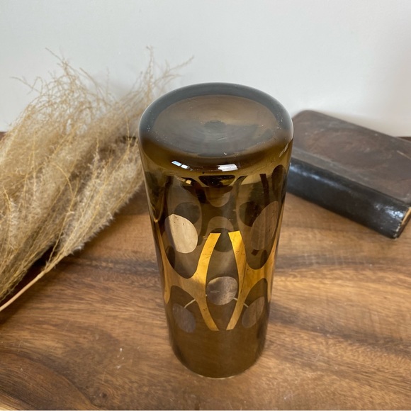 Smoked Glass Modernist Style Vase - Picture 5 of 10